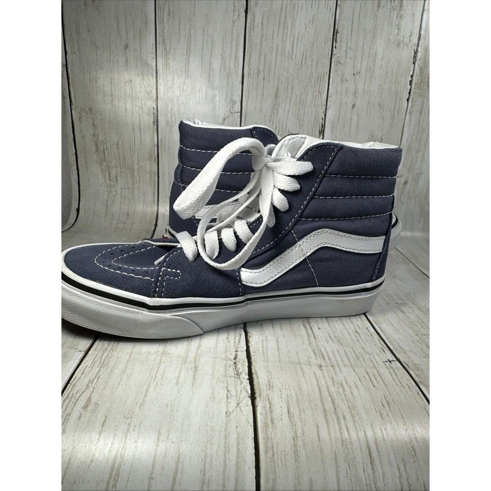 Vans‎ SK8 Hi High Top Skate Shoes  Blue Gray Suede Sneakers Womens 3.5 men's 5 - Picture 7 of 15